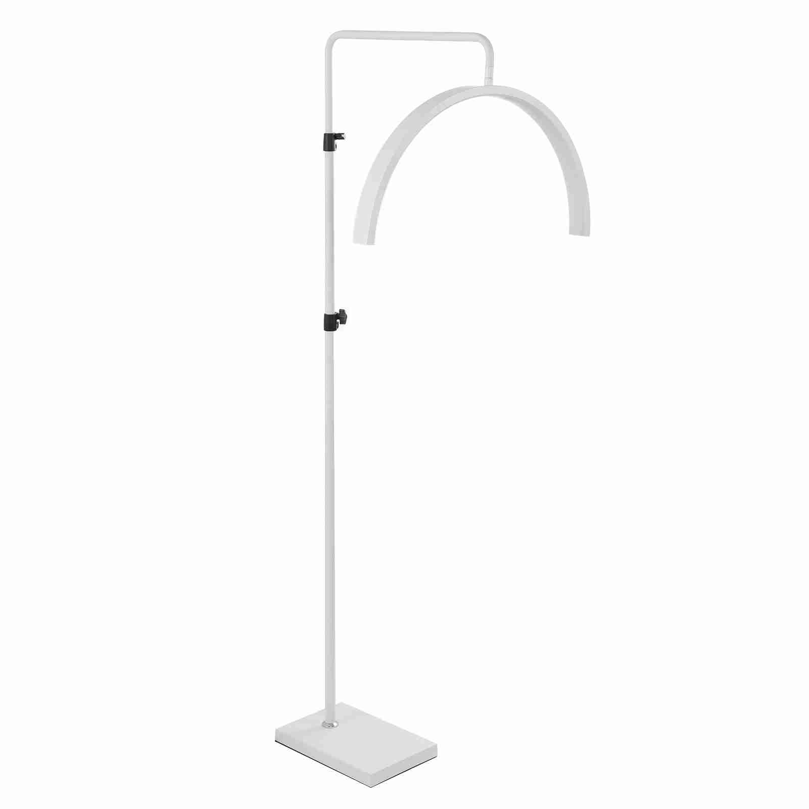 

22-дюймовая 36-ваттная лампа в форме полумесяца с зажимом для телефона, регулируемая светодиодная напольная косметическая лампа для видеозаписи UK Plug