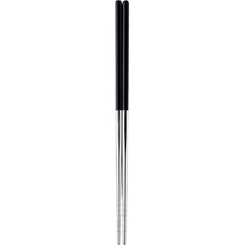 Sato Metal Industry SALUS Stainless Steel Chopsticks, 23cm, Black