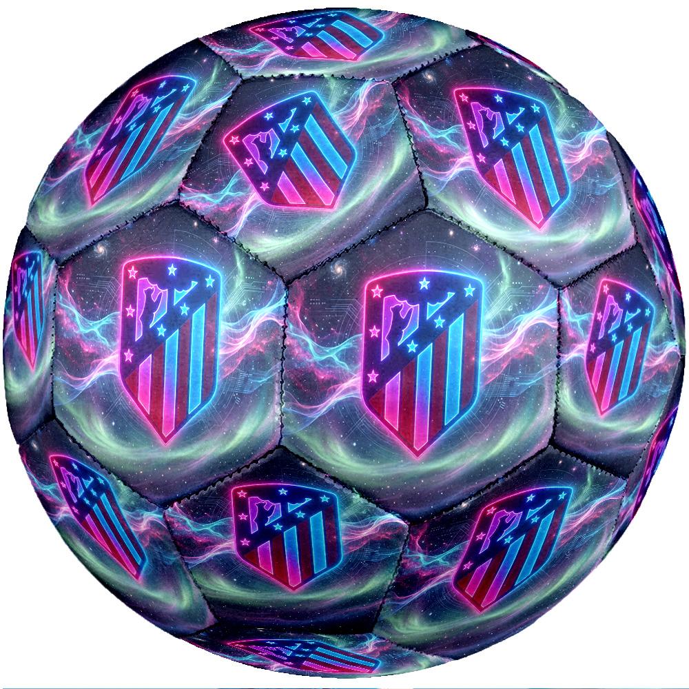 Atletico Madrid Theme Soccer Ball Size 5 Soccer Ball Soft Touch Professional Training Football for Outdoor Sports