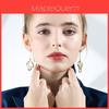 Style Silver Needle Earrings With Gold Plating For Elegant Office Wear