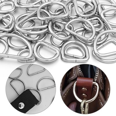 10-20pcs Metal D Ring Adjustable Buckle Clasp For Webbing Backpacks Straps Bags Cat Dog Collar Chain Buckles DIY Accessorie