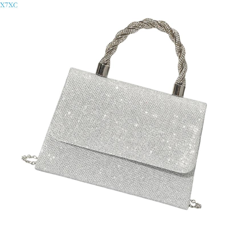 X7XC Practical Womens Evening Bag Rhinestones Shoulder Purse Fashion Crossbody Purse