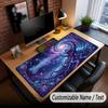 Space Cosmic Theme Custom Mouse Pad Personalized With Name Text Customized Desk Mat For Office Home Decor