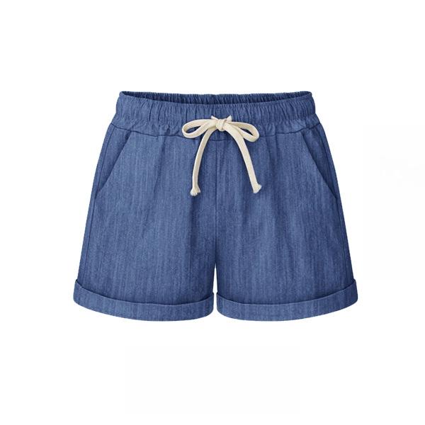  Tooxika Shorts Women Summer Pants Faux Denim Straight Pants Loose Large Size Pants Slim Thin Casual Women's Pants