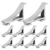 Aluminum Freezer Shelf Clip for Refrigerator Support 10Pcs Silver Durable Hooks