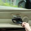 4x Carbon Fiber Interior Door Handle Bowl Cover Trim For BMW E90 E92 E93 2005-12