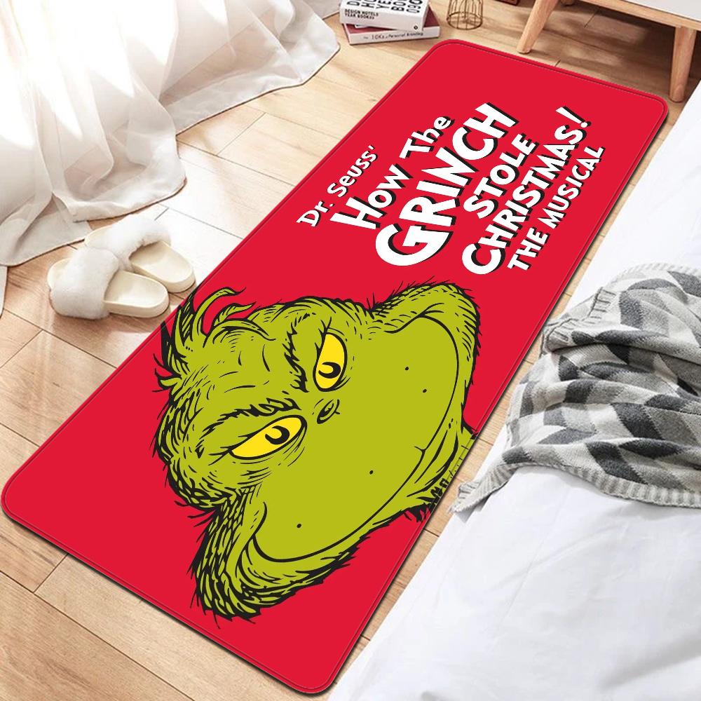 

G-ГрінчЗ Різдвом Христовим Килим для коридору Праний Нековзний Килимок для зони дивана та крісел у вітальні Кухонний килимок Доріжка 50x80cm