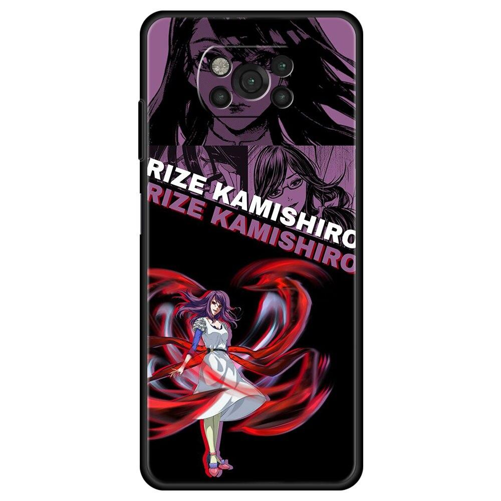 For Xiaomi Poco X3 Pro X3nfc X3pro Case Mi 12 12pro 12x 11 Lite 11t Funda 9t 10t Cover Ken Kaneki Touka Kirishima Rize Kamishiro