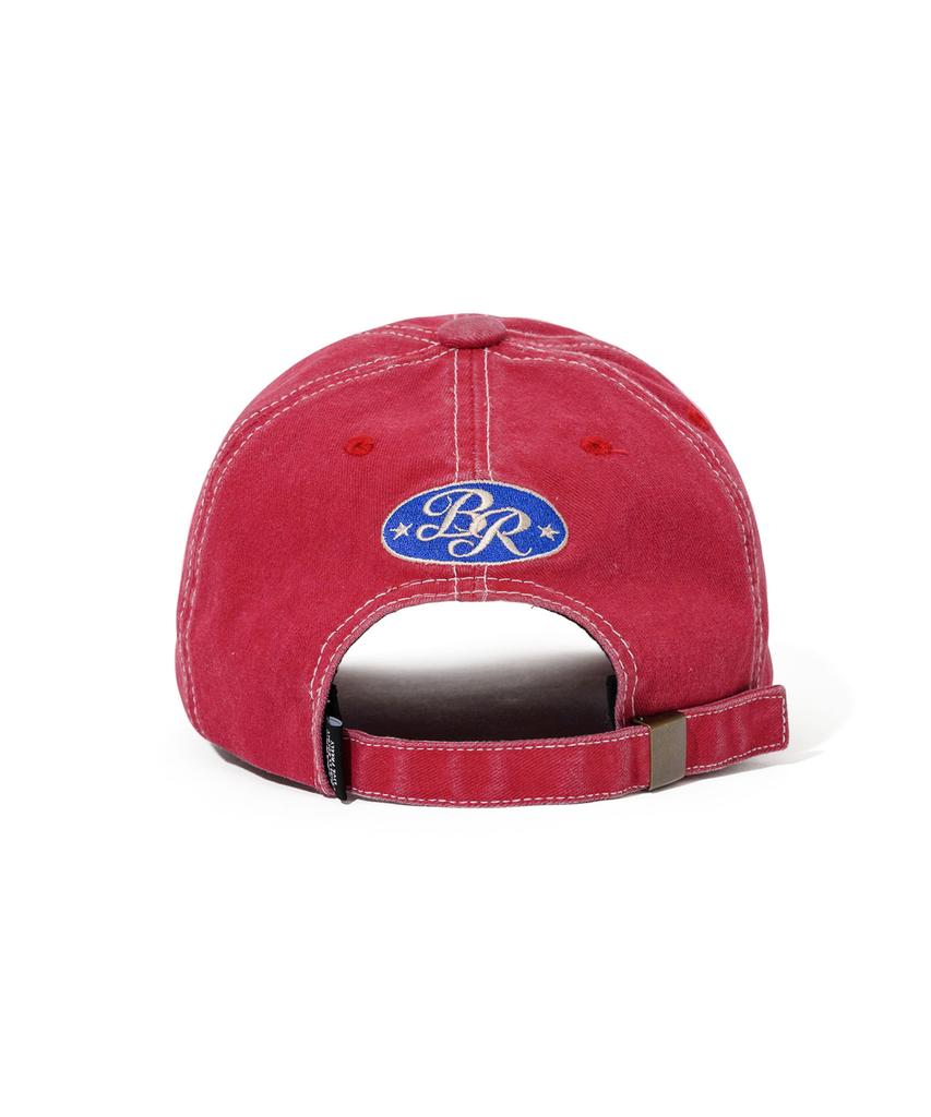 Bieseulaebis Heavy Stitch Vintage Washed Cotton Cap Red