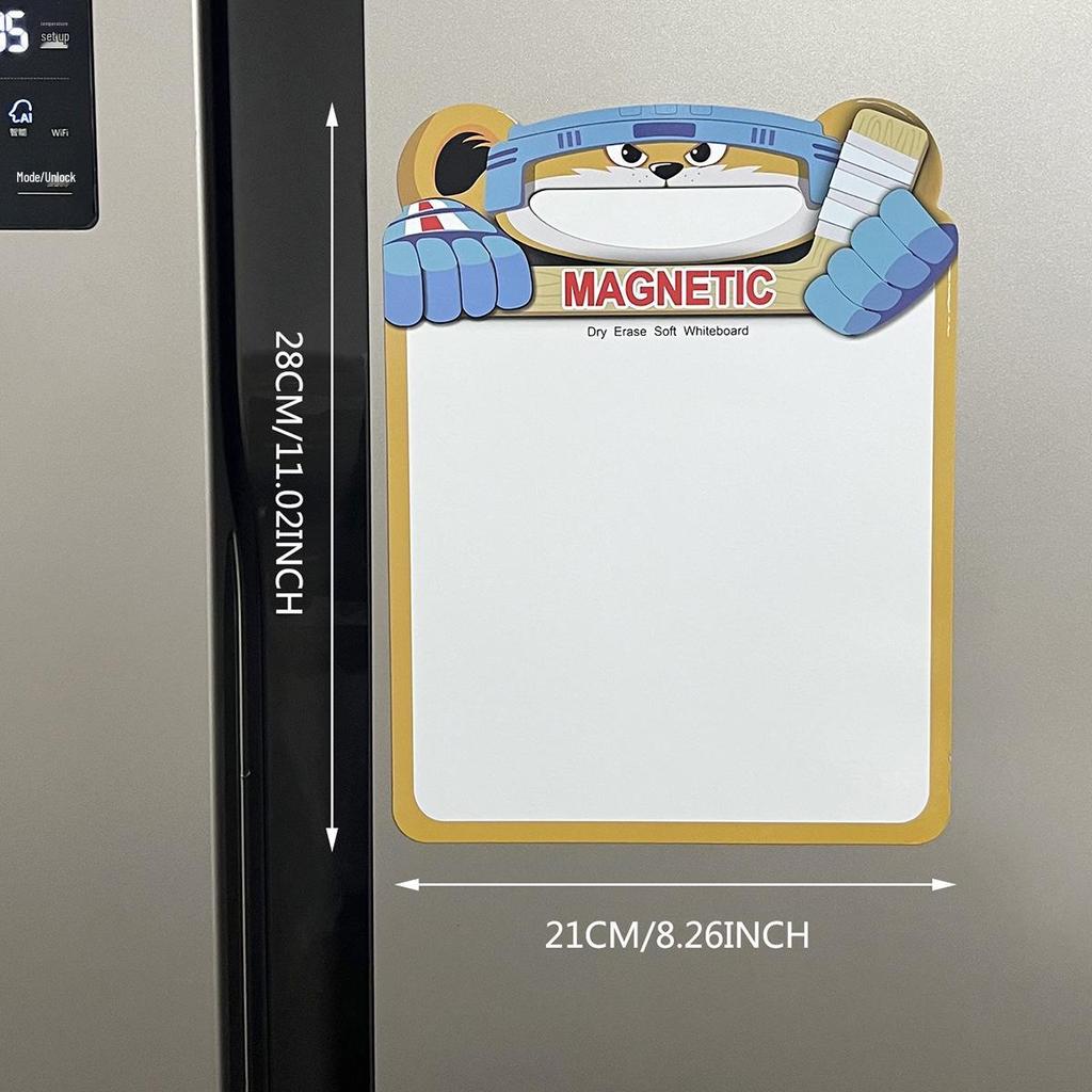 Planificator Săptămânal Lunar Magnetic Șters & Autocolant Memo Tablă Albă pentru Frigider