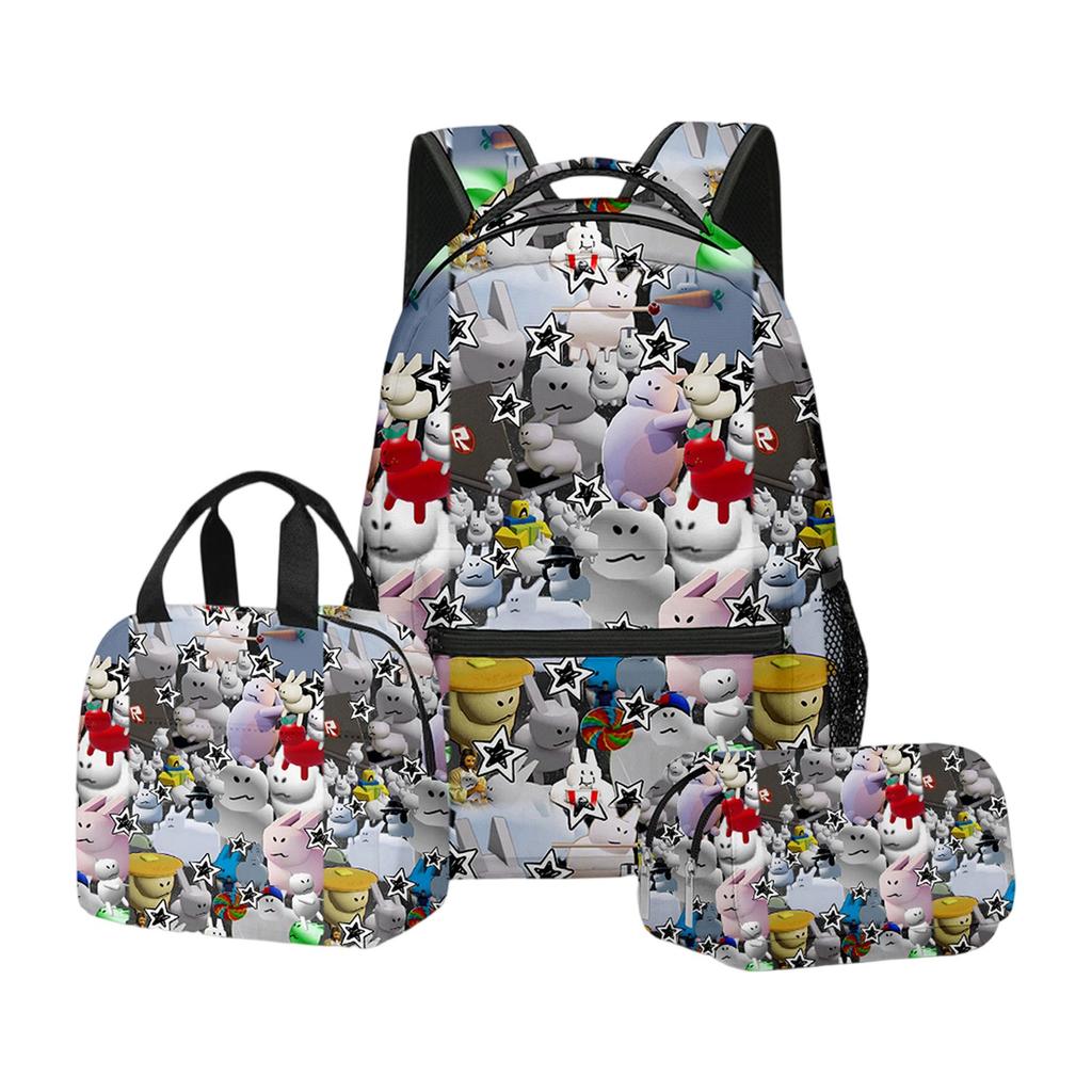 Cartoon Printing Casual Shoulder Bag Junior High School Students Large Capacity Backpacks