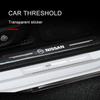 4 Stuks Auto Drempelbeschermer Transparant Decoratief Embleem 3D Sticker Voor Nissan Nismo Tiida Teana ALTIMA SYLPHY MURANO KICKS QASHQAI GTR