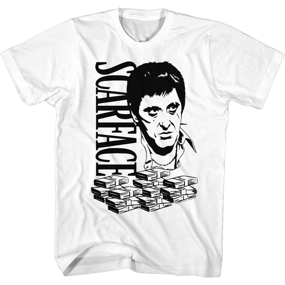 Scarface Movie Tony With Stacks Of Cash Al Pacino Men's T Shirt Cuban Mafia Unisex T-Shirt