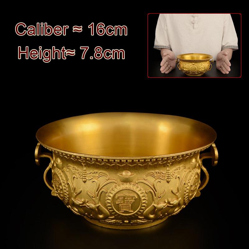 Creative Brass Ruyi Cornucopia Decoration, Home Living Room, Shop Opening for Buddha Supplies, Blessing Gift, Decor Bowl, 1Pc