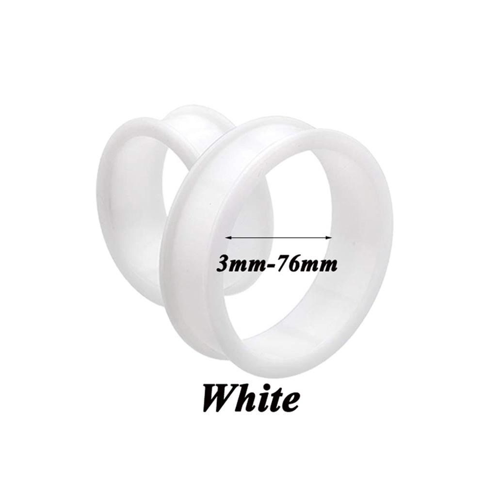 2 Stück Supergroß Flexibler Silikon Doppel Flared Ohr Tunnel Plug Ohr Piercing Flesh Tunnel Ohr Gauge Expander Dehner Piercing