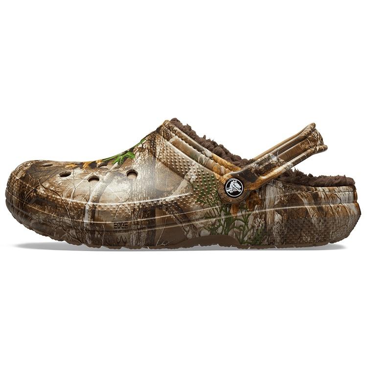 Crocs Classic Lined Realtree Edge Clog Brown Men s 205377-280 EU 39-40