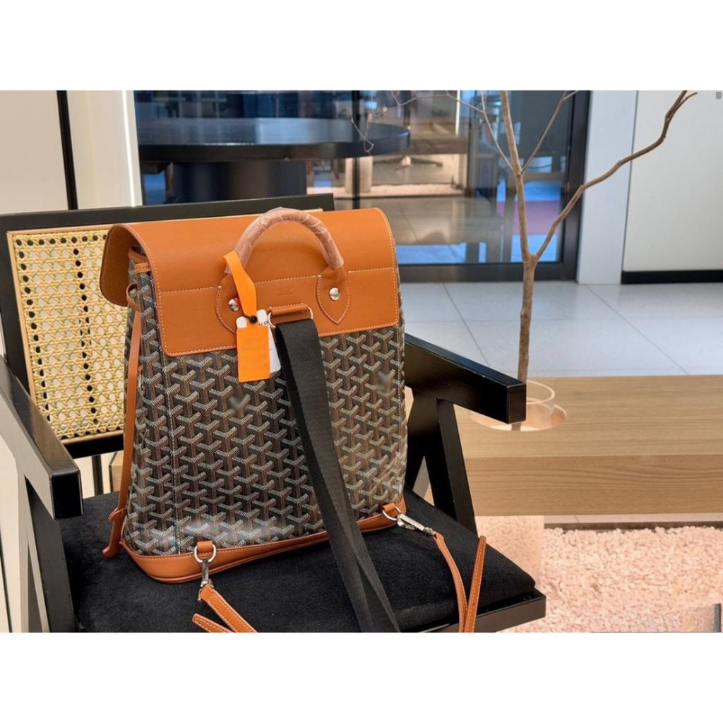 Rucksack mit großem Fassungsvermögen, Rucksack aus echtem Rindsleder für Arbeit & Reisen