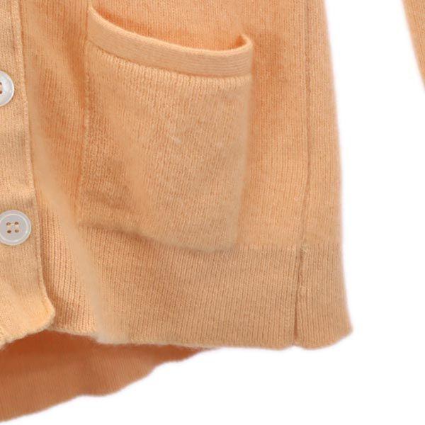 HERMES Long sleeve Silk knit cardigan 40 Orange series Women Used