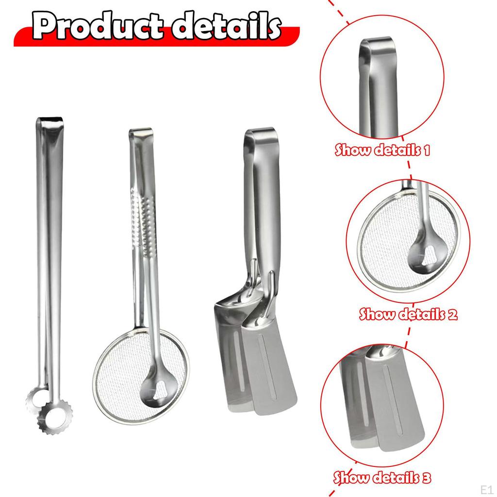 Kitchen Tongs Cooking Food Clips Grilling Gadgets Deep Frying Clamps for Pancake Meats