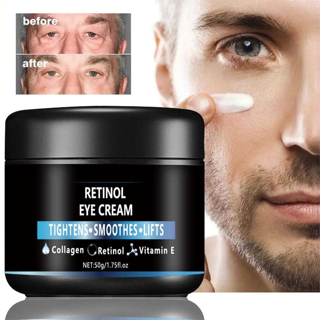 Pánský krém proti vráskám na oči 50g Zpevňuje, vypíná, hydratuje, redukuje tmavé kruhy, jemné linky, zlepšuje váčky pod očima
