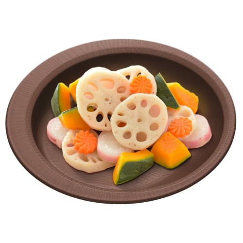 Skater Wood Grain Easy To Scoop Plate Brown Made In Japan NPLS2