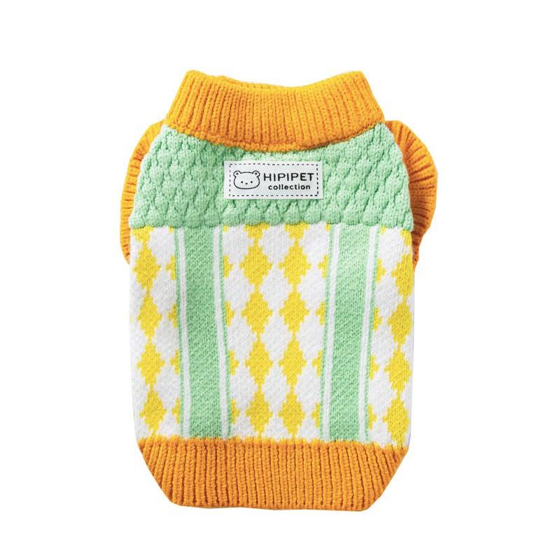 Warm Pet Sweater Small Medium Dogs With Colorblock Knitwear Teddy Poodle
