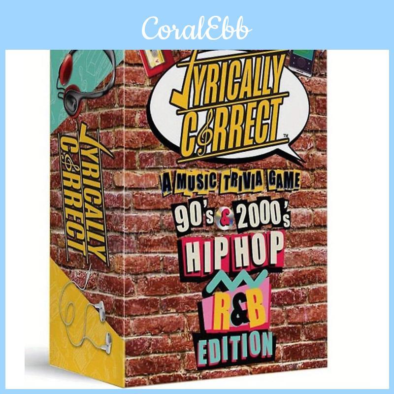 Jeu de Cartes Lyricalement Correct Hip Hop des Années 90 et 2000 en Matière Papier pour le Divertissement Familial
