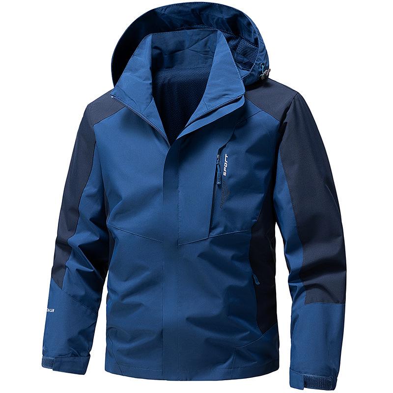 2025 Spring/Autumn Functional Waterproof Couple's Hooded Outdoor Jacket for Men - Workwear & Mountaineering