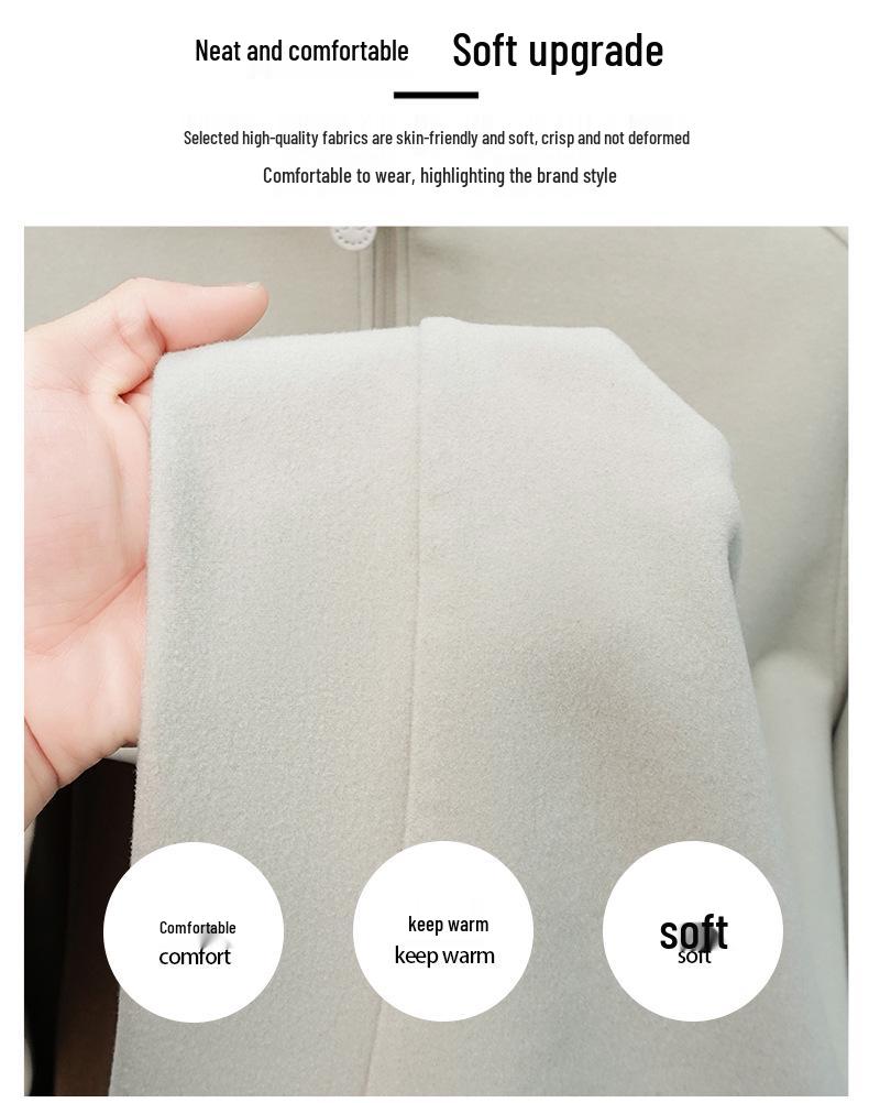 Men's Double-Sided Fleece Half-Zip Hoodie, Stand Collar, Solid Color, Autumn/Winter Fashion, Casual & Warm Top.