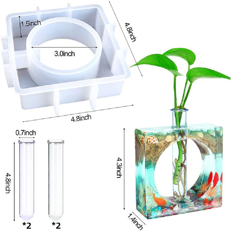 Vase  Epoxy  Resin  Mold  Set Plant Propagation Station Silicone Diy Making Tool For Hydroponic