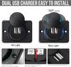12V-24V RV USB Charger, Quick Charger Dual USB Ports with Blue Indicator Light and Cap for Car Camper Boat Marine SUV ATV