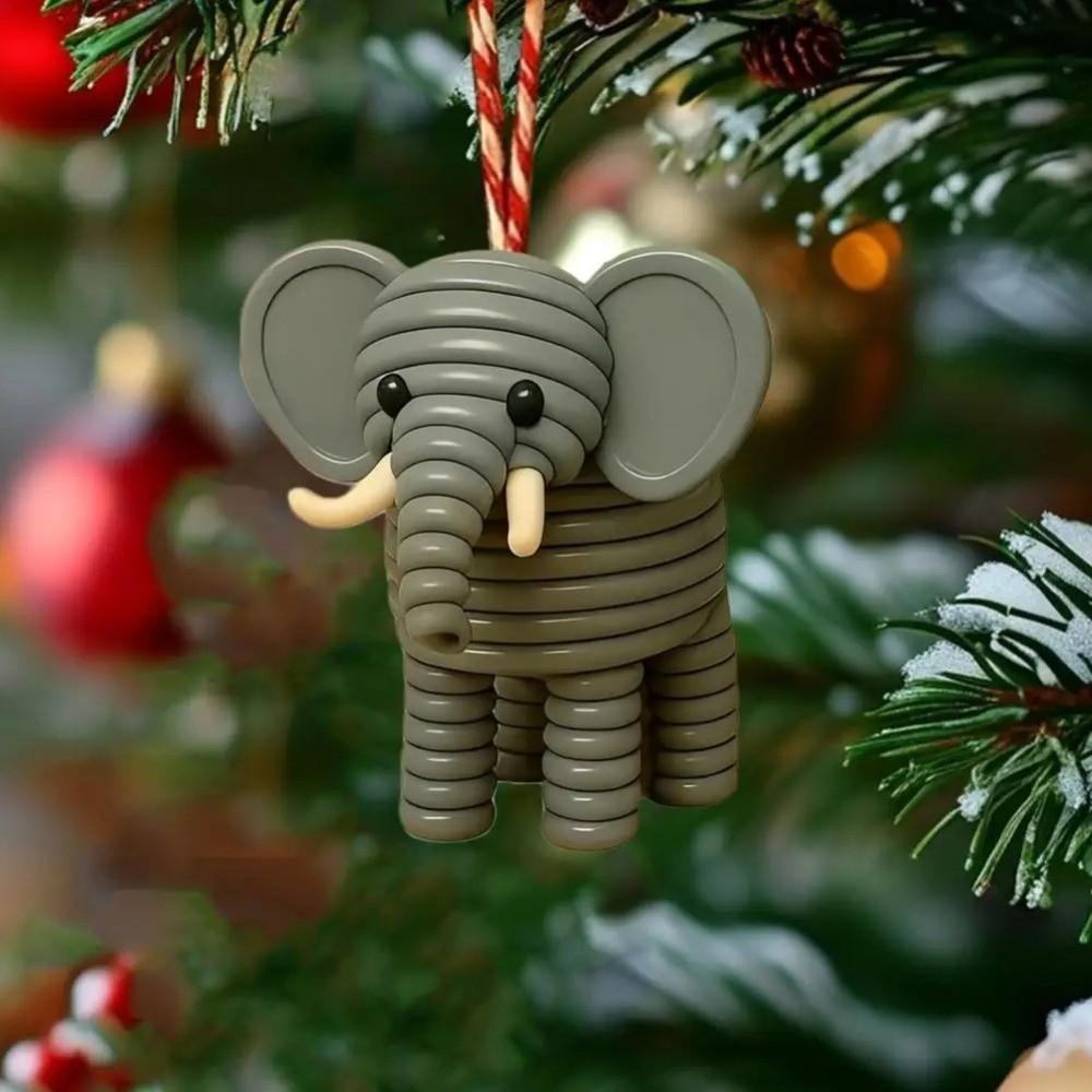 Handmade Christmas Button Ornament Making Set With Colorful Button String Animal DIY Button Ornaments Creative