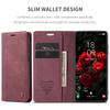 For Samsung Galaxy S25 Case CASEME 013 Series Card Holder Stand Leather Phone Cover