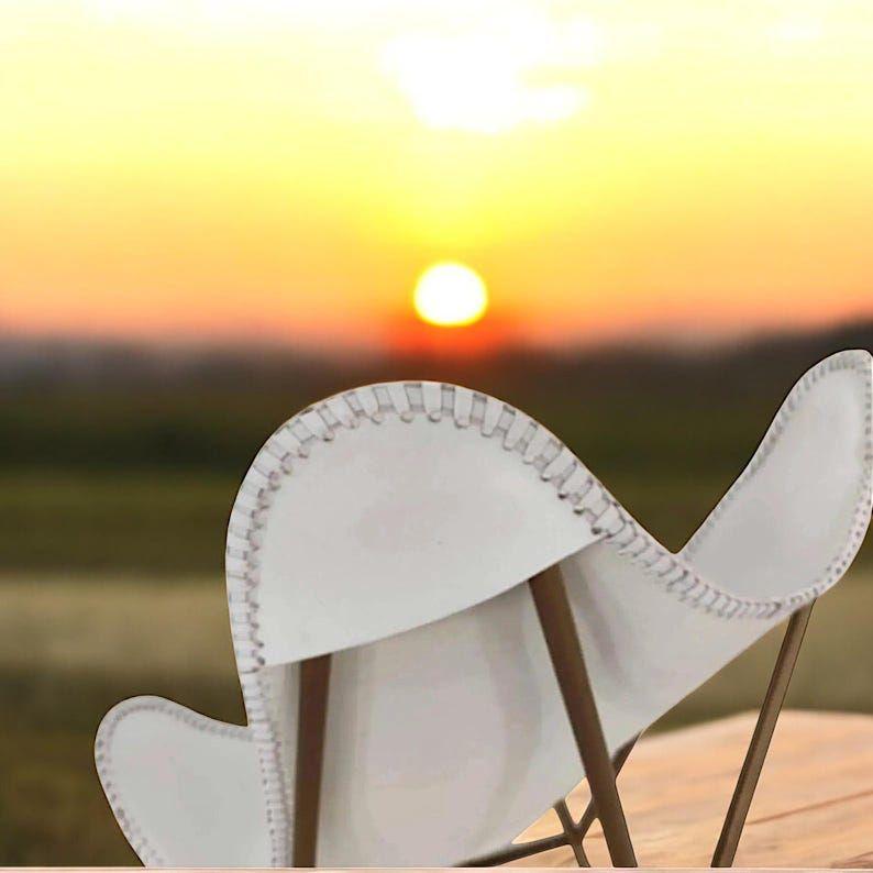 Luxurious Butterfly Leather Chair | Rustic Vintage Leather Lounge Chair | Perfect for Modern or Bohemian Spaces