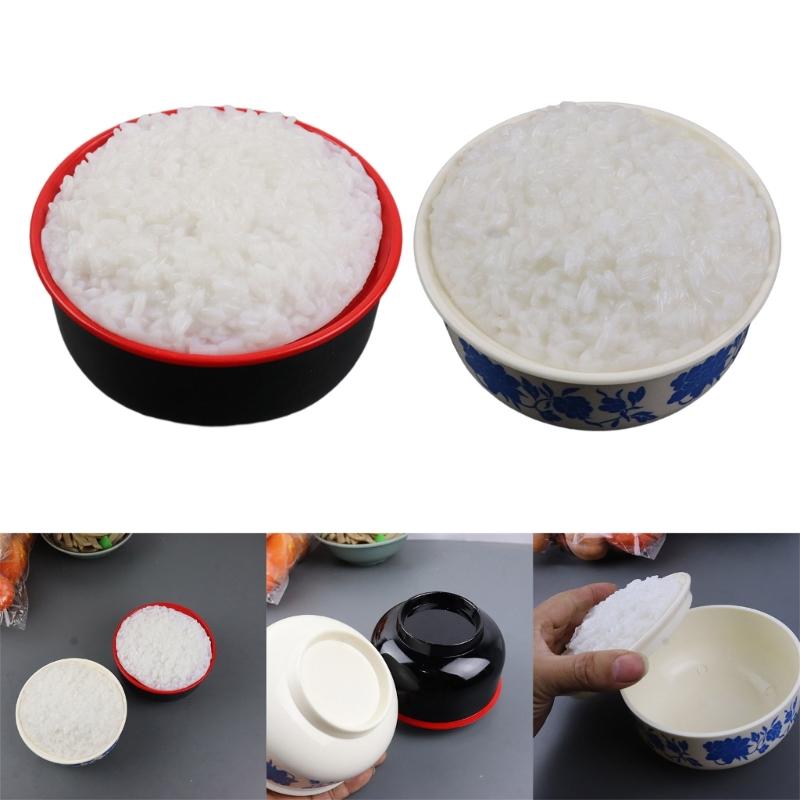 Artificial Rice In Bowl Fake Rice Model, Hotel Kitchen Decoration Reliable Material Perfect for Kitchen Decoration Gift
