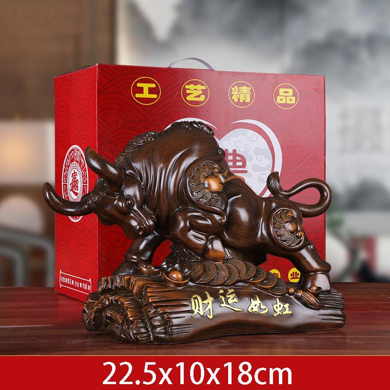 

Смола Статуя Быка в Европейском Стиле Современная Художественная Скульптура Домашнее Благоприятное Животное Лучший Подарок Простой Декор Тельца 22.5x10x18cm