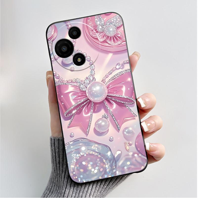 Case For TCL 60 SE Nxtpaper 60SE 605 Fundas Soft Silicone Black Shell TCL 60 Nxtpaper 60R 60 5G Cover Cute Flower Cartoon Casing
