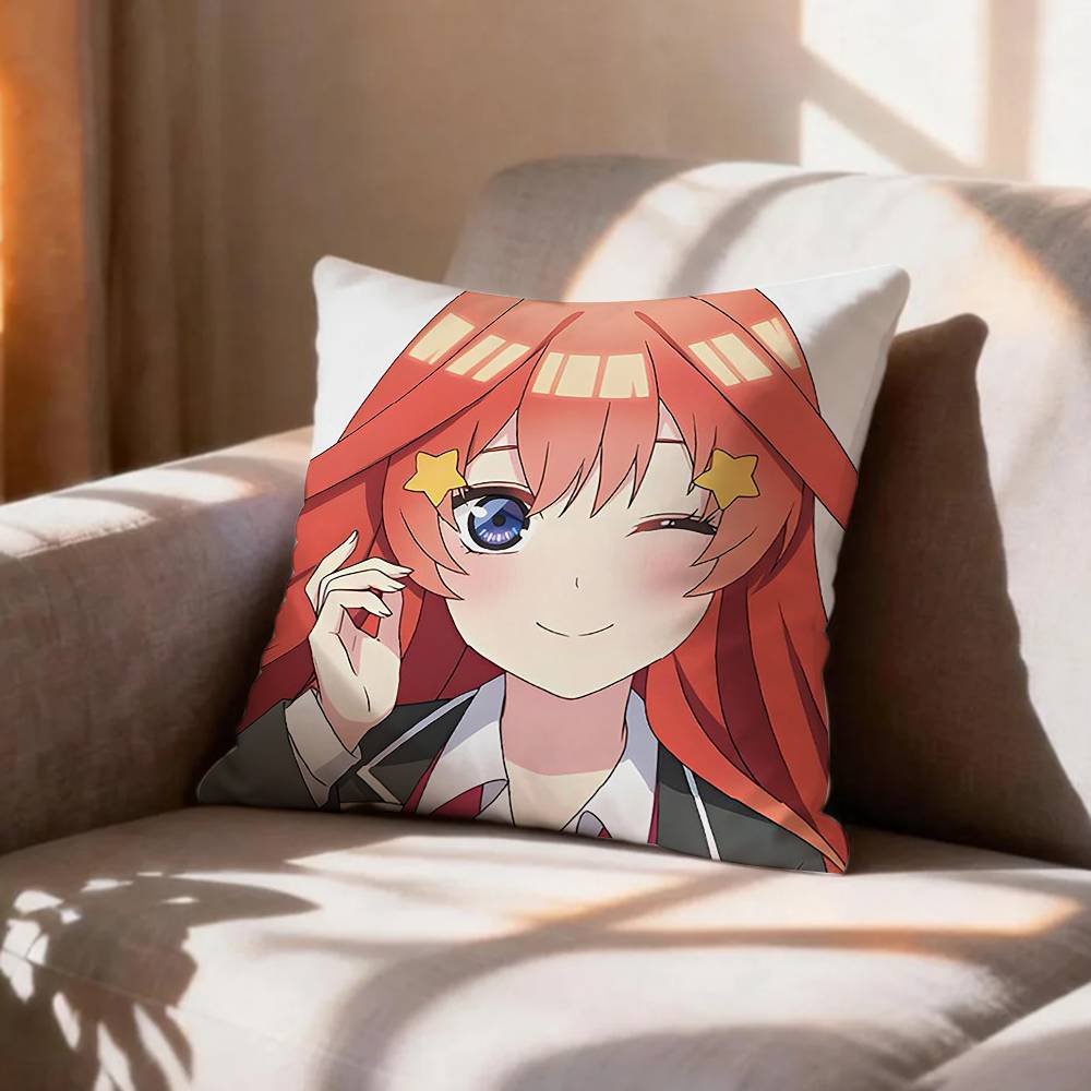 CUTE TThe Quintessential Quintuplets   Pillow Case Pattern Printed Pillowcase For Living Room Sofa Cushion Cover