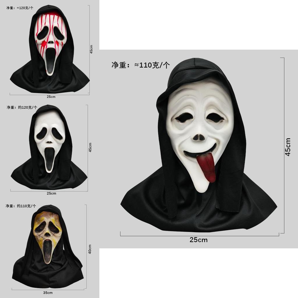 Scary Scream Horror Burst Mask For Halloween Parties And Cosplay Events With Realistic Features