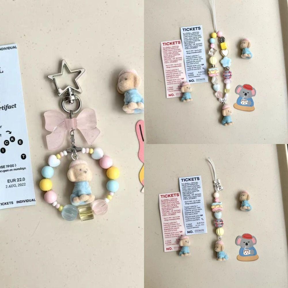 

Hanging Cord Mobile Phone Strap Handmade Bead Chain Keyring New Bag Key Chain C