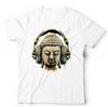 Buddha Headphones Tshirt Unisex Kids Funny Peace Yoga Love Music