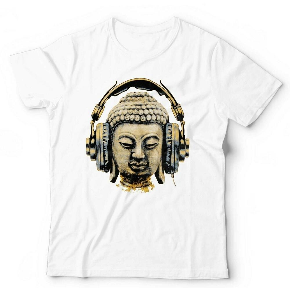 Buddha Headphones Tshirt Unisex Kids Funny Peace Yoga Love Music