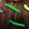 6/12Pcs Simulation Spooky Caterpillars Hair Clip Funny Creative 3D Crawl Insect Duckbill Clip Hairpin Prank Party Hair Accessory