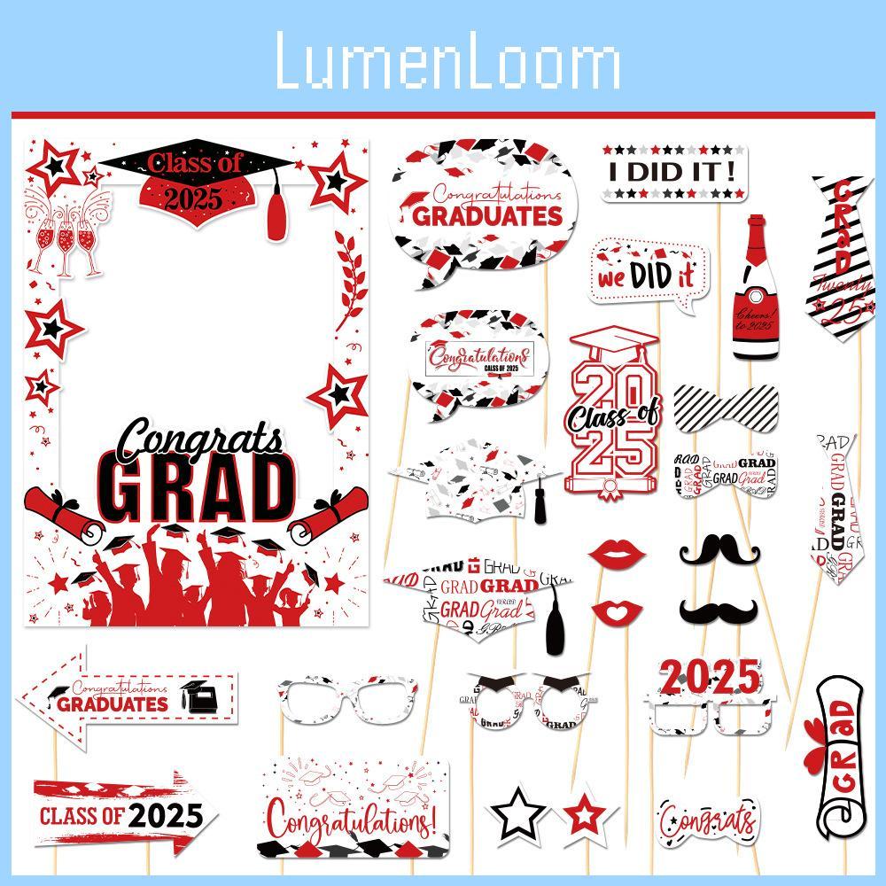 Season Graduation Theme Bachelor Hat Pattern Handheld Photo Frame Photo Prop