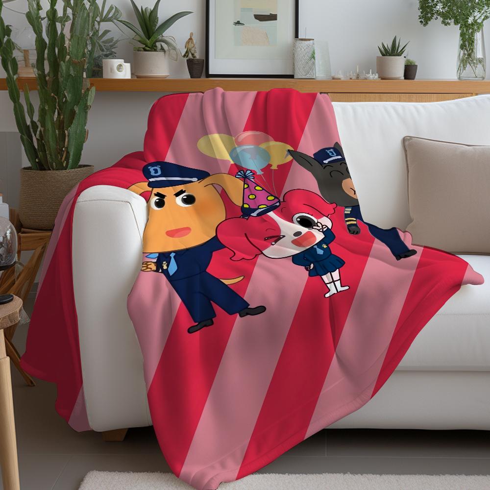 Cartone Animato S-Sicurezza-Sceriffo Labrador-S Coperta Calda Morbida Adatta per Camera da Letto Divano Letto Soggiorno Ufficio Viaggio Campeggio Regali