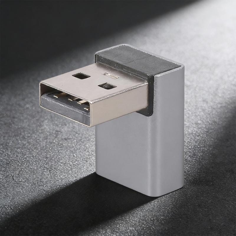 4Pcs 90 Degree Right Down Angled USB3.0 Male to Female Extension Adapter for Laptop PC USB Charging Adapter Extension