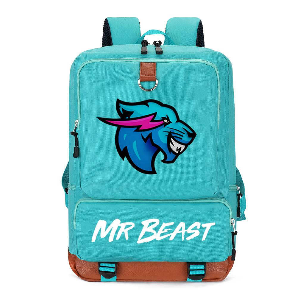 Mr. Beast Oxford Cloth Backpack Computer Bag Junior High School Students Personality Large Capacity Schoolbag