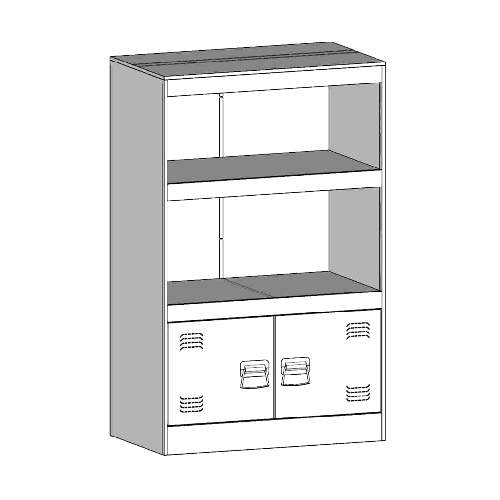 Sideboard White 67 X 39 X 107 Cm Steel