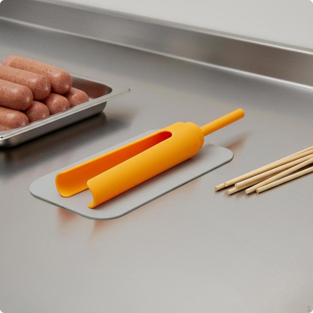 Manual Skewering Tool Narrow Slot Frankfurter Skewer Holder Guide