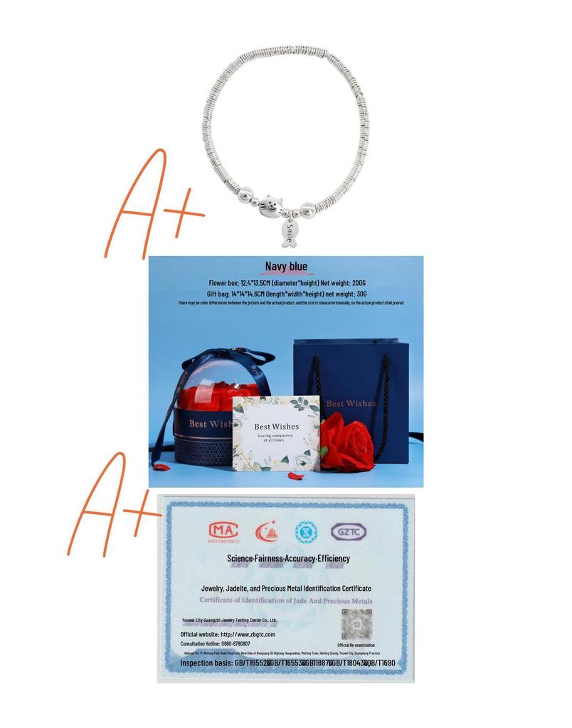 Elegant S925 Sterling Silver Beaded Bracelet: Japanese & Korean Cat-Fish Design, Light Luxury, Niche, Versatile, Exquisite Women’s Jewelry